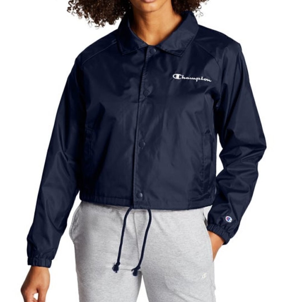 NEW Champion Blue Windbreaker Jacket Size Medium